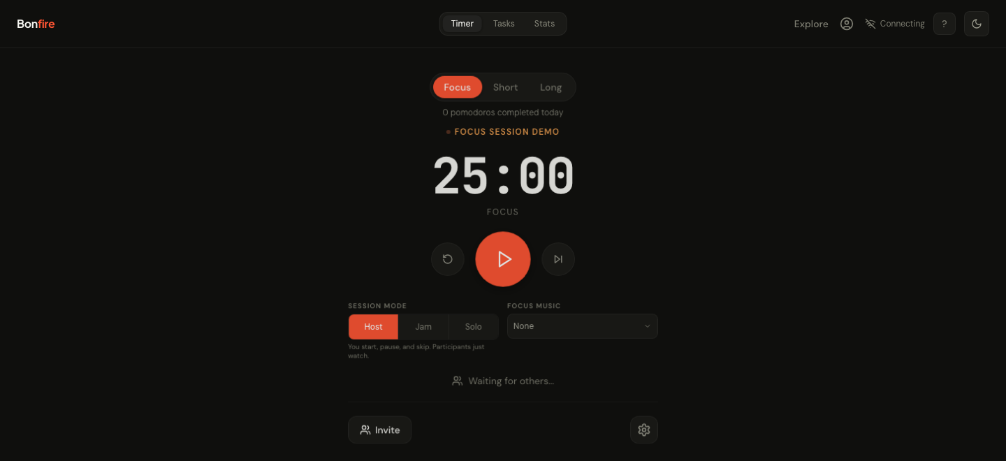 Screenshot of Bonfire Focus